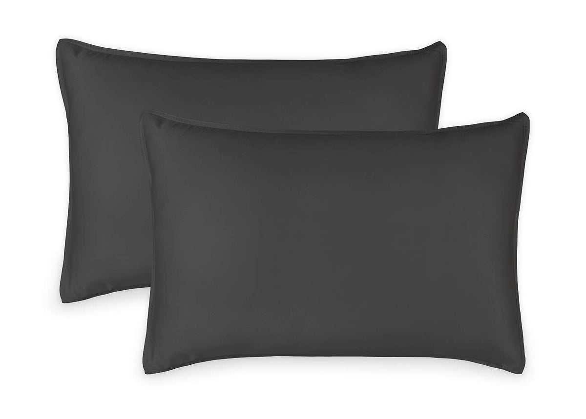 Queen Pillowcases by Pure Bamboo, Genuine 100% Organic Viscose Derived from Bamboo, Luxuriously Soft & Cooling, Double Stitching, Envelope Closure (2 Queen Pillowcases, White)