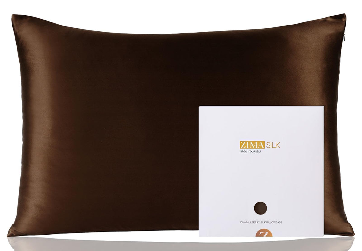 ZIMASILK 100% Pure Mulberry Silk Pillow Cases for Hair and Skin, Queen