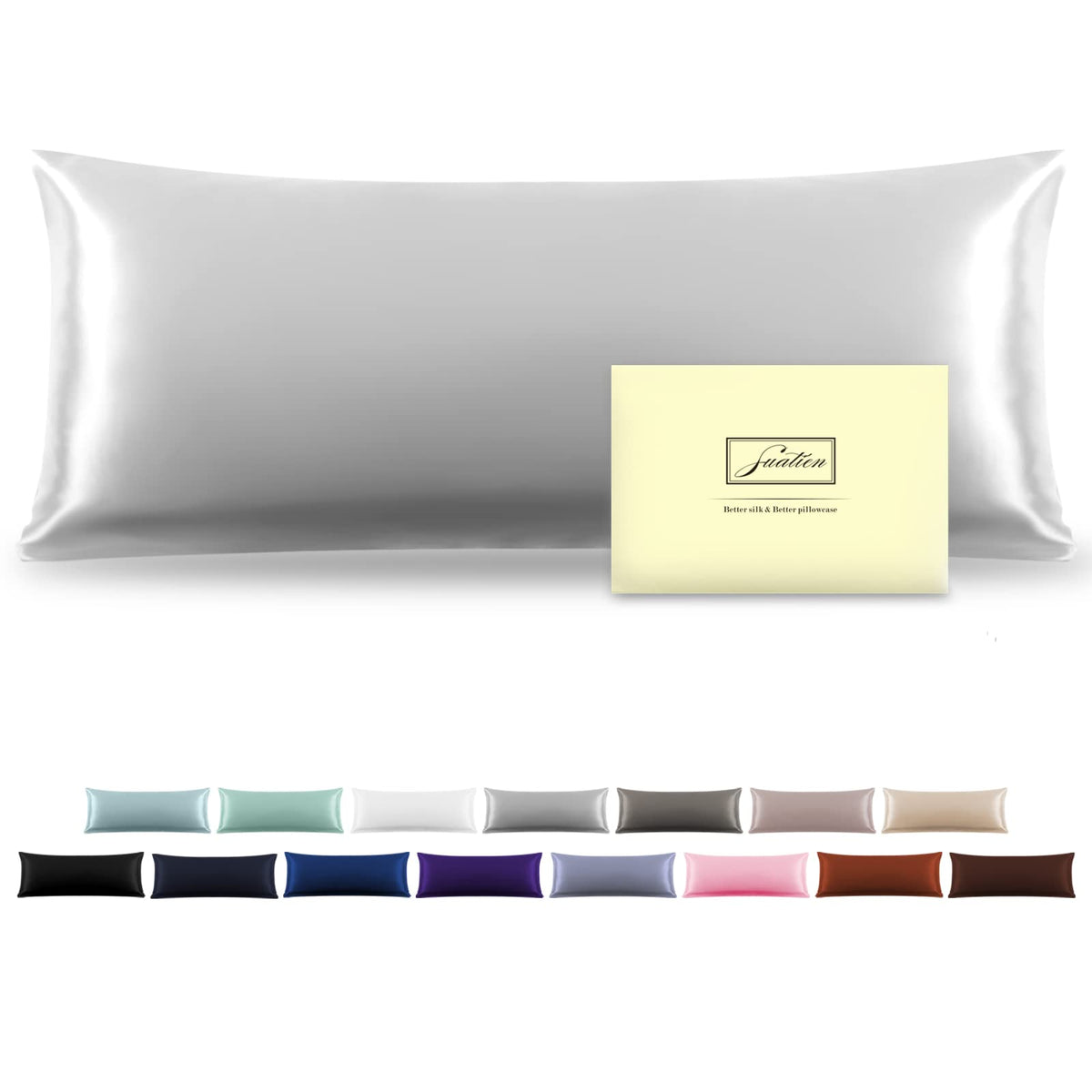 Mulberry Silk Pillowcase for Hair and Skin Standard Size 20"X 26" Pillow Case with Hidden Zipper Soft Breathable Smooth Cooling Silk Pillow Covers for Sleeping (Haze Blue,Standard,1Pcs)