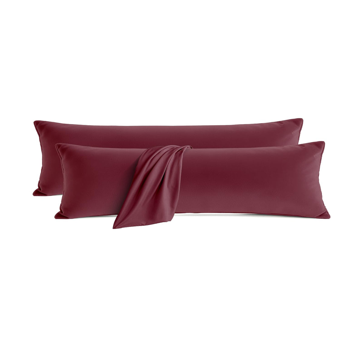 Set of 2 Brushed Microfiber Pillowcases 20x26 inch Pink