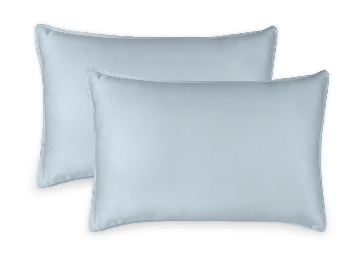 Queen Pillowcases by Pure Bamboo, Genuine 100% Organic Viscose Derived from Bamboo, Luxuriously Soft & Cooling, Double Stitching, Envelope Closure (2 Queen Pillowcases, White)