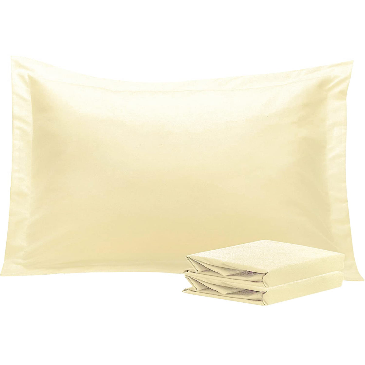 NTBAY Standard Pillow Shams, Set of 2, Microfiber, White