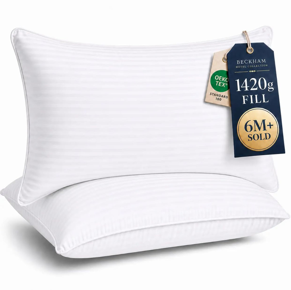Beckham Hotel Collection Bed Pillows Standard/Queen Size Set of 2