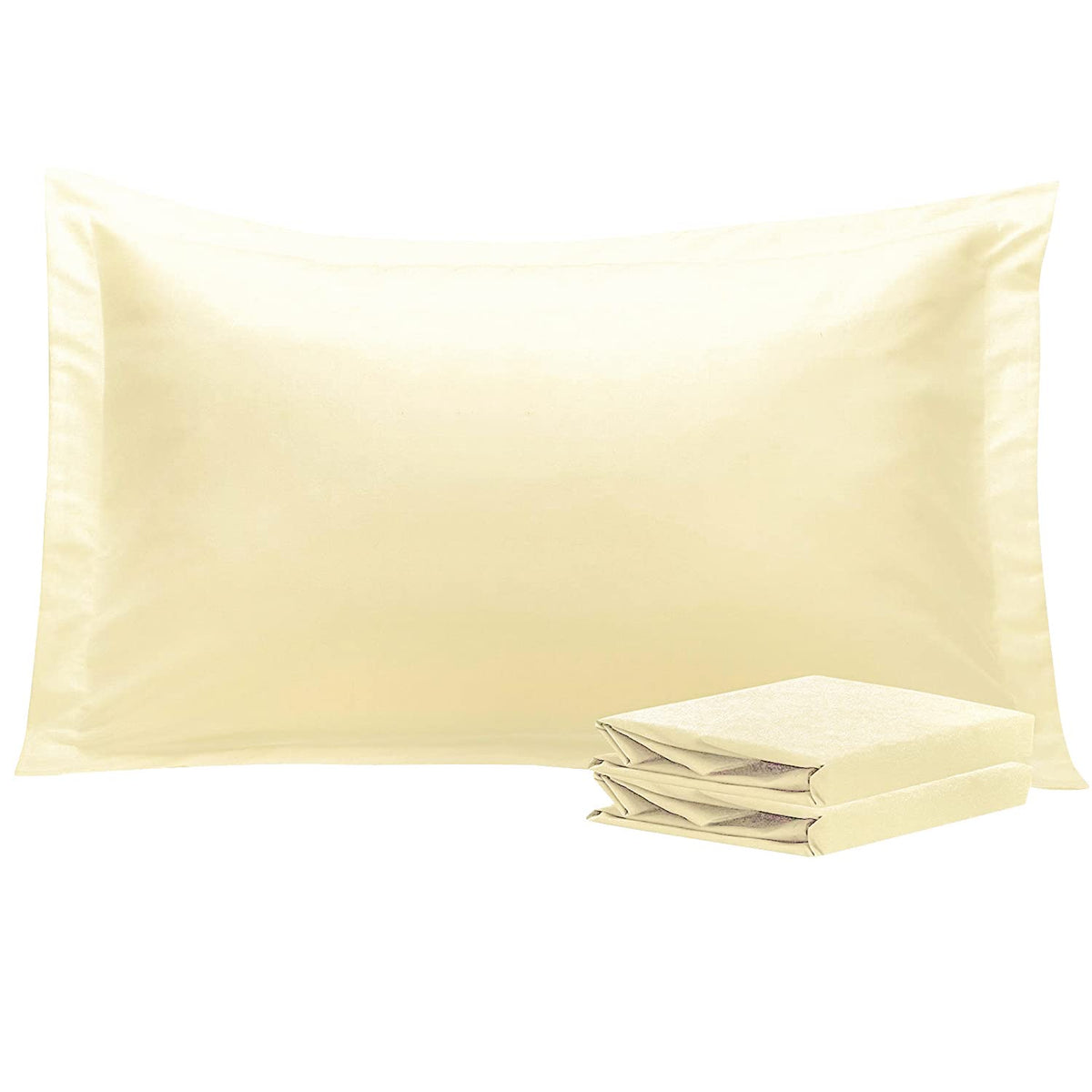 NTBAY Standard Pillow Shams, Set of 2, Microfiber, White