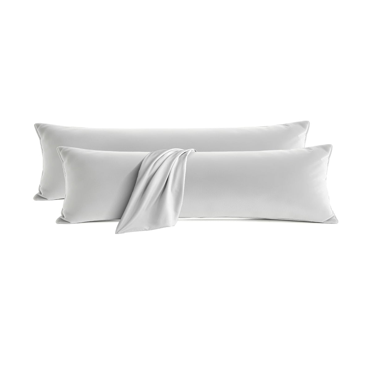 Set of 2 Brushed Microfiber Pillowcases 20x26 inch Pink