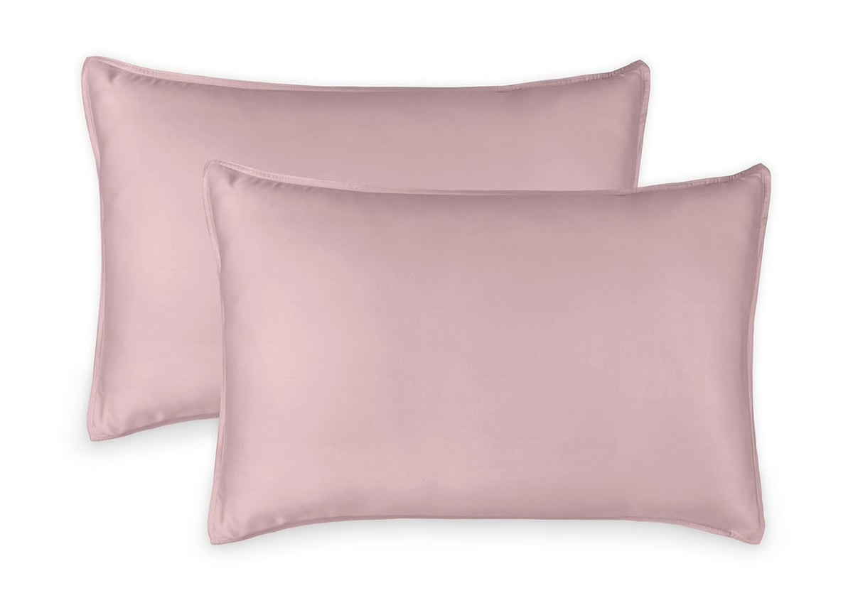 Queen Pillowcases by Pure Bamboo, Genuine 100% Organic Viscose Derived from Bamboo, Luxuriously Soft & Cooling, Double Stitching, Envelope Closure (2 Queen Pillowcases, White)