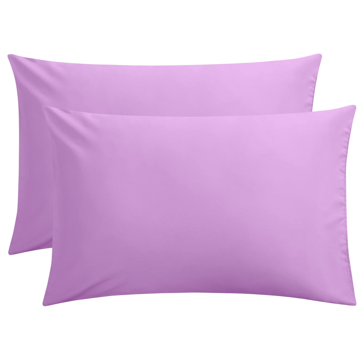 FLXXIE 2-Pack Microfiber Queen Pillow Cases, Envelope Closure, Black