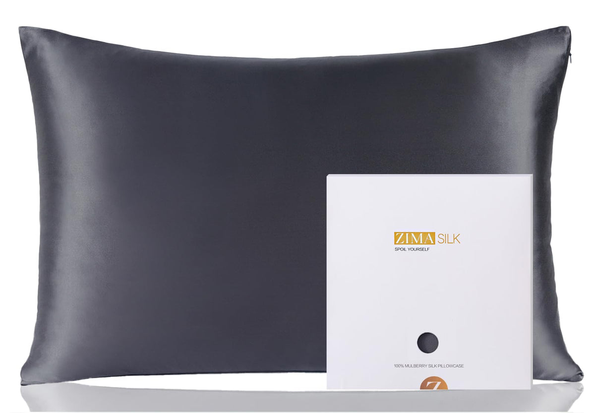 ZIMASILK 100% Pure Mulberry Silk Pillow Cases for Hair and Skin, Queen