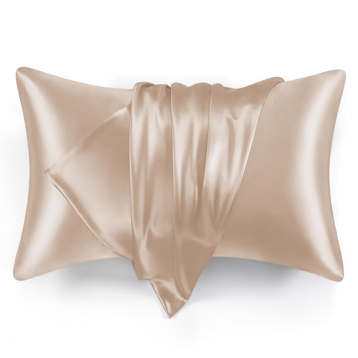 Love's cabin Satin Pillowcase Set of 2 Queen Size 20x30, Cooling Pillow Covers for Hair and Skin, Silky Smooth with Envelope Closure, Similar to Silk, Black