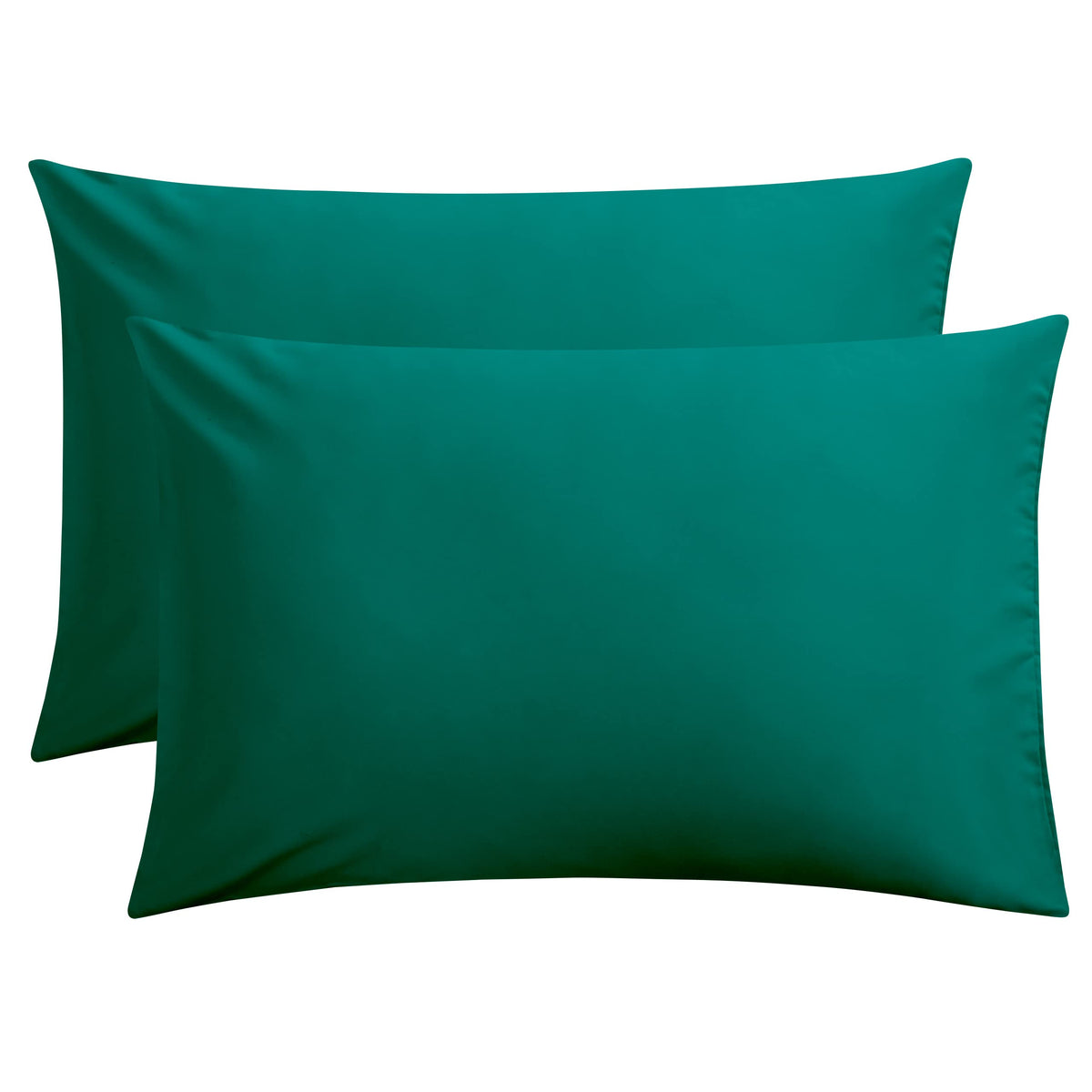 FLXXIE 2-Pack Microfiber Queen Pillow Cases, Envelope Closure, Black