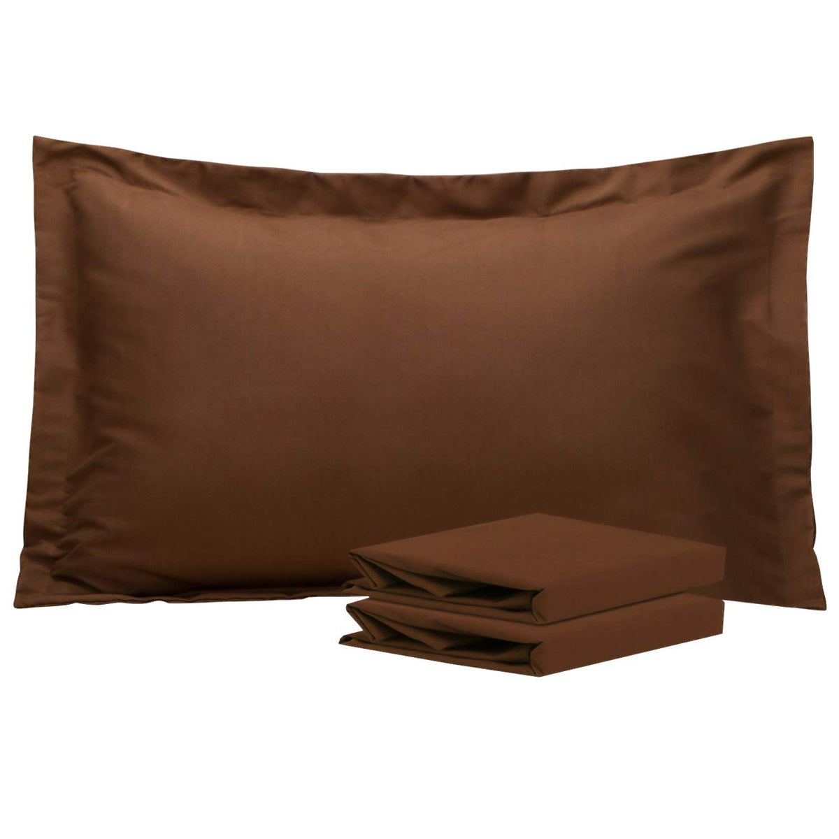 NTBAY Standard Pillow Shams, Set of 2, Microfiber, White