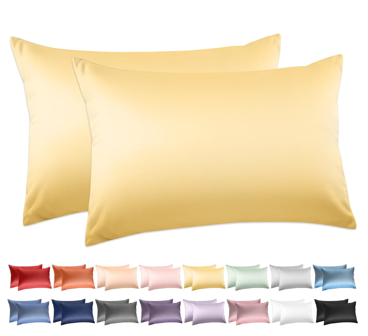 Deep Dream 100% Cotton Pillow Cases Standard Size Set of 2, 600 Thread Count Cotton Pillowcases Standard, White Pillow Cases Set of 2 with Envelop Closure, 20x26 Inches