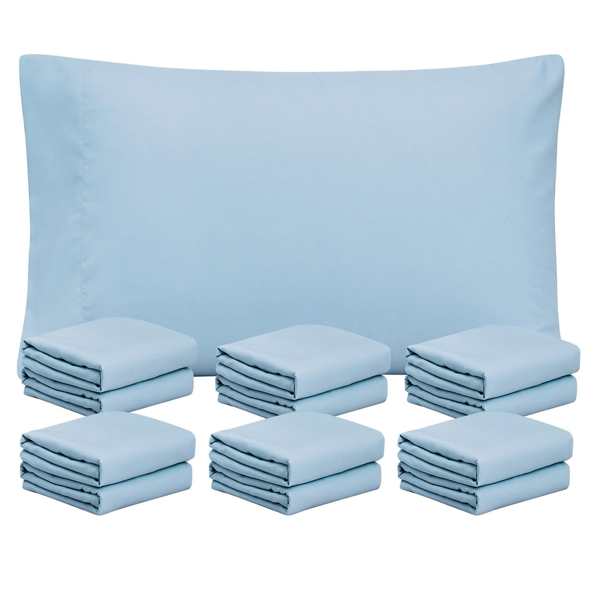 FreshCulture Sage Green Pillowcases Queen Size 2 Pack - Pillowcase Set - Envelope Closure - Soft Brushed Microfiber Fabric - 20x30 Inches Pillow Case Set of 2 for Home, Hotels, Schools