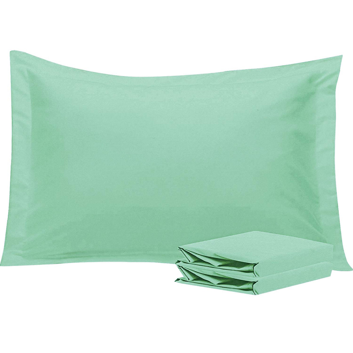 NTBAY Standard Pillow Shams, Set of 2, Microfiber, White