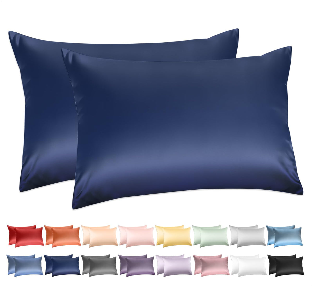 Deep Dream 100% Cotton Pillow Cases Standard Size Set of 2, 600 Thread Count Cotton Pillowcases Standard, White Pillow Cases Set of 2 with Envelop Closure, 20x26 Inches