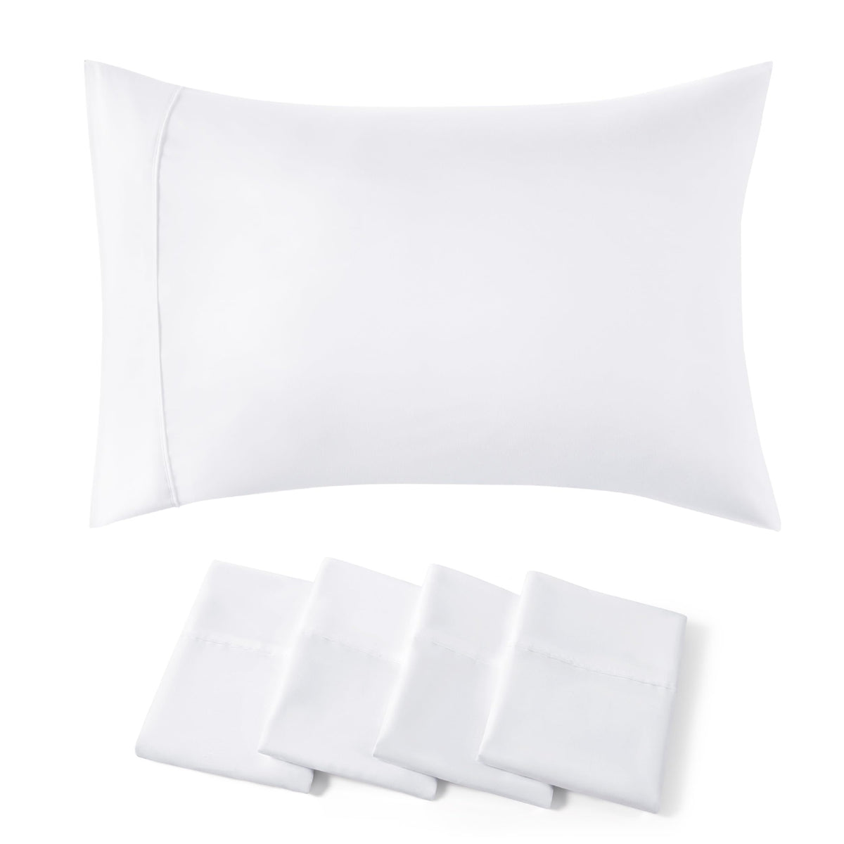 Bedsure Pillow Cases Queen Set of 2 - Dark Grey Double Brushed Microfiber Pillowcases 2 Pack, Super Soft Cooling Pillow Sham Covers with Envelope Closure, Wrinkle, Fade Resistant, 20”x30“