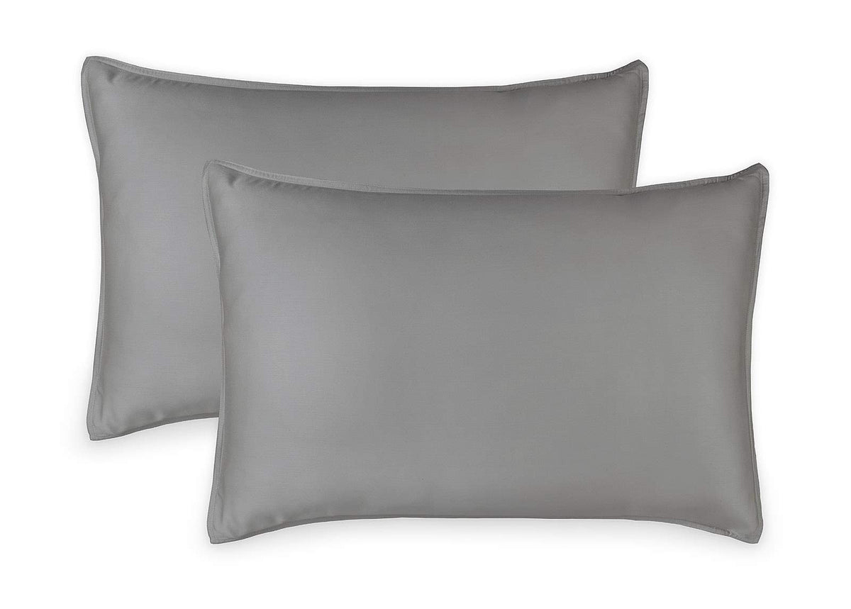 Queen Pillowcases by Pure Bamboo, Genuine 100% Organic Viscose Derived from Bamboo, Luxuriously Soft & Cooling, Double Stitching, Envelope Closure (2 Queen Pillowcases, White)