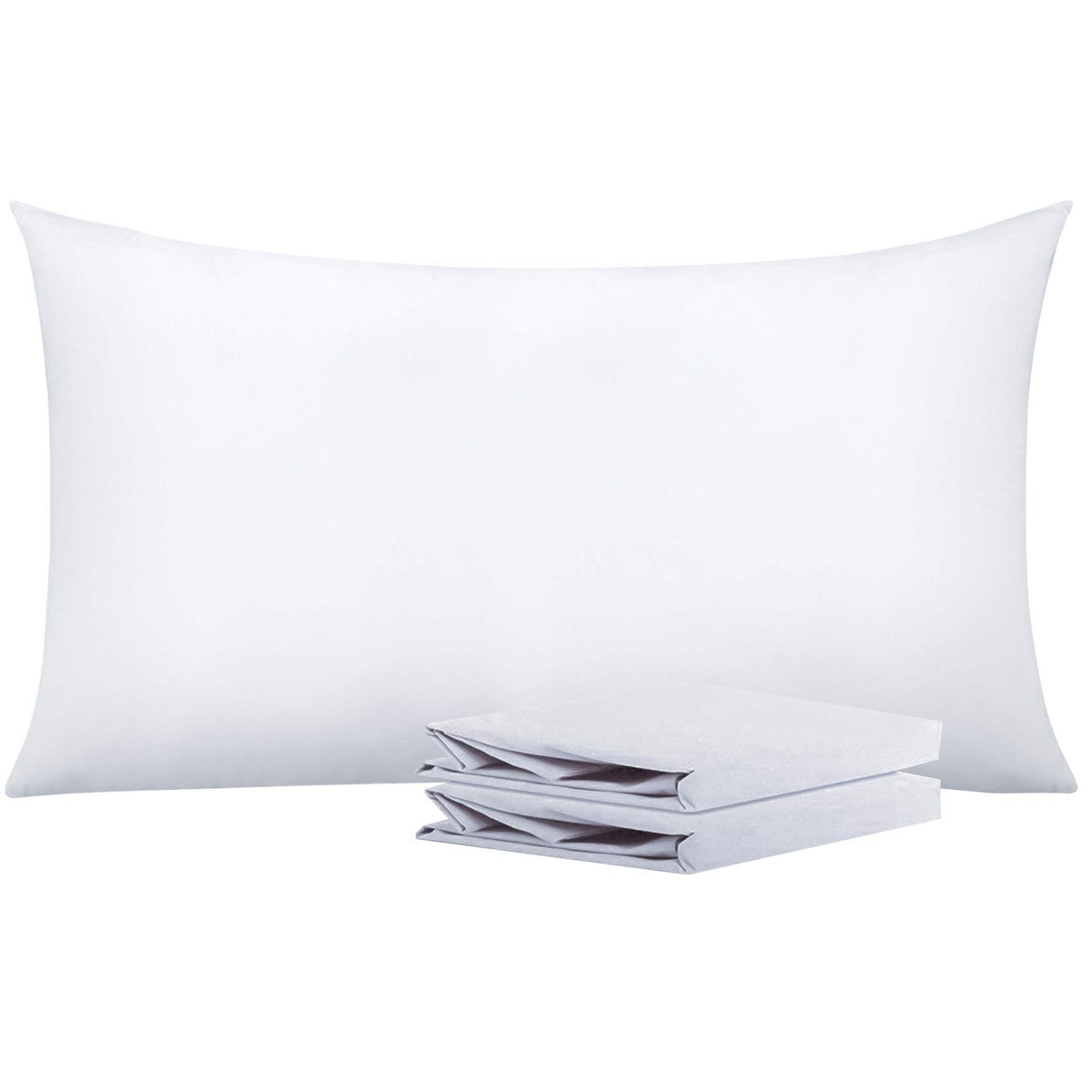 NTBAY Microfiber King Pillowcases, 2 Pack, 20 x 36, White