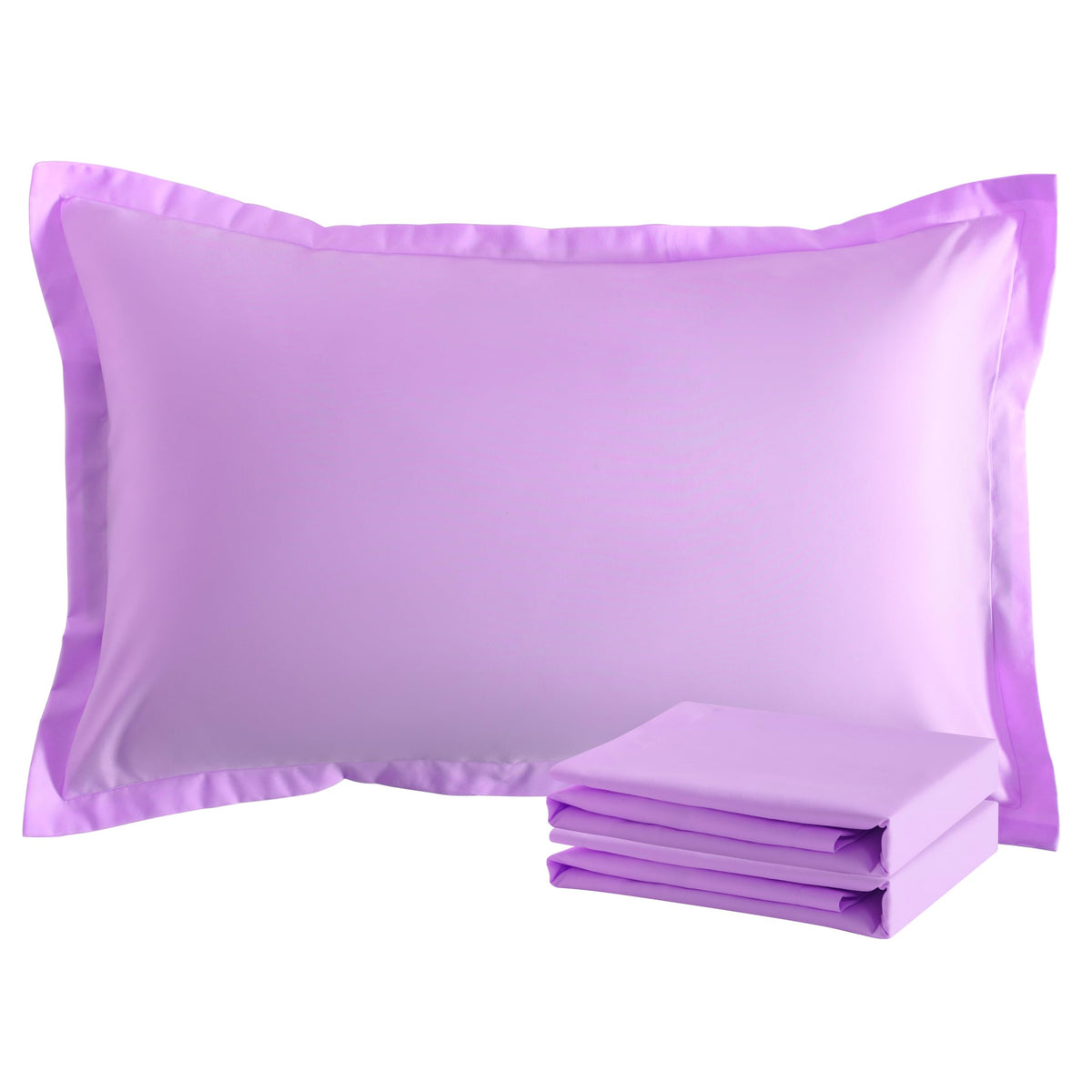 NTBAY Standard Pillow Shams, Set of 2, Microfiber, White