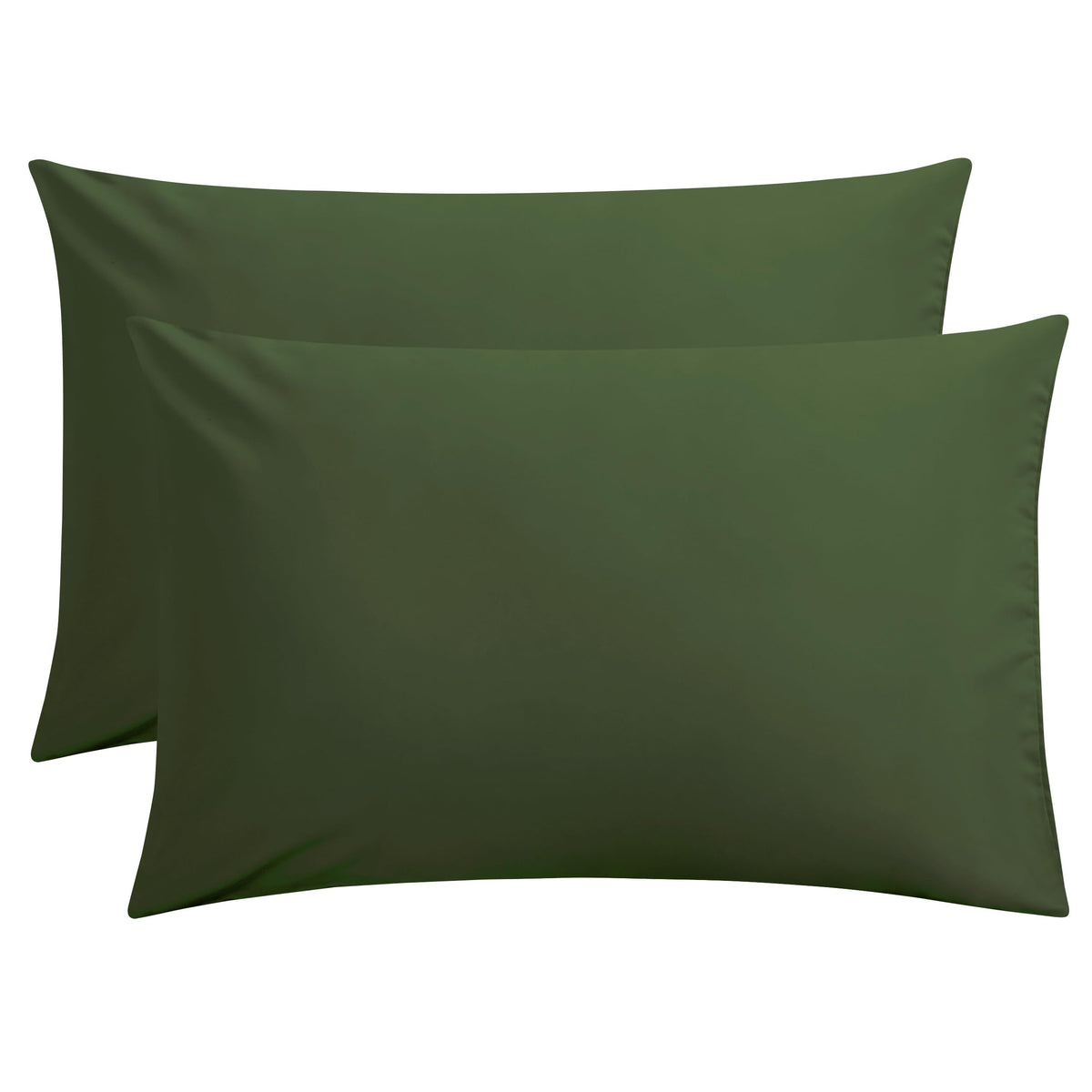 FLXXIE 2-Pack Microfiber Queen Pillow Cases, Envelope Closure, Black