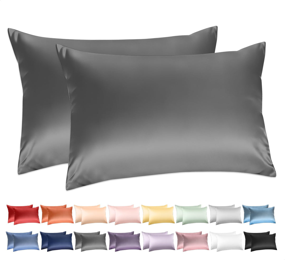 Deep Dream 100% Cotton Pillow Cases Standard Size Set of 2, 600 Thread Count Cotton Pillowcases Standard, White Pillow Cases Set of 2 with Envelop Closure, 20x26 Inches