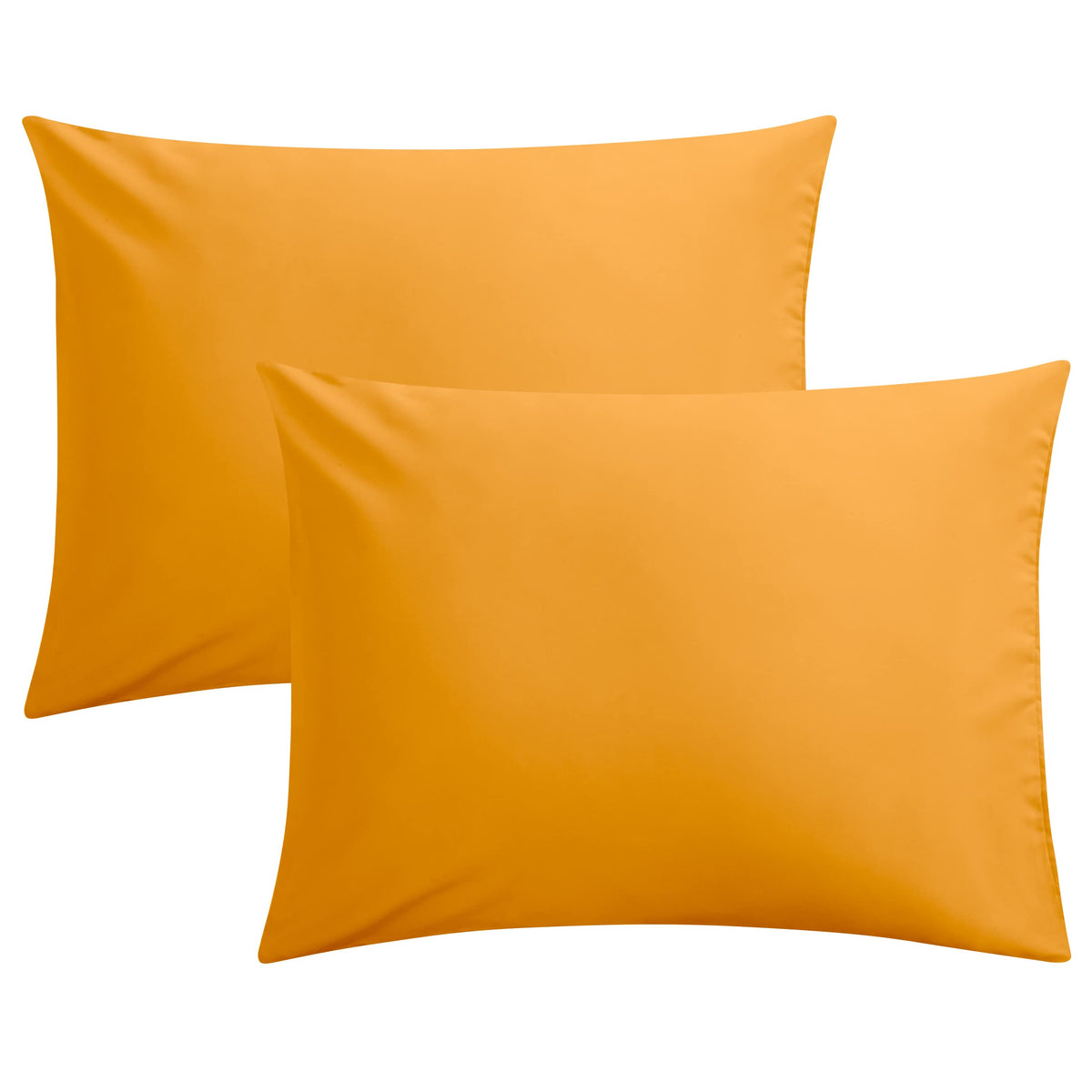 FLXXIE 2-Pack Microfiber Queen Pillow Cases, Envelope Closure, Black