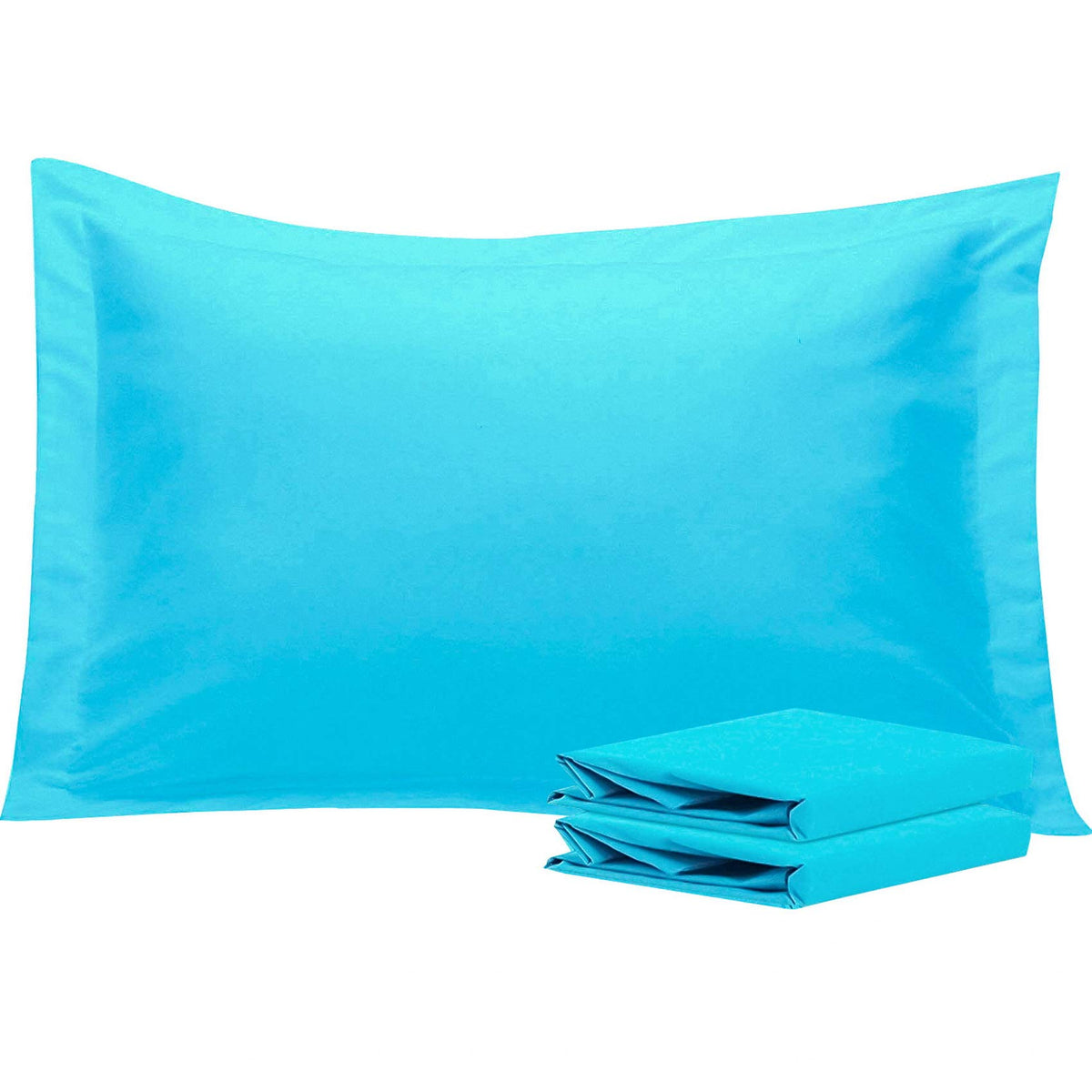 NTBAY Standard Pillow Shams, Set of 2, Microfiber, White