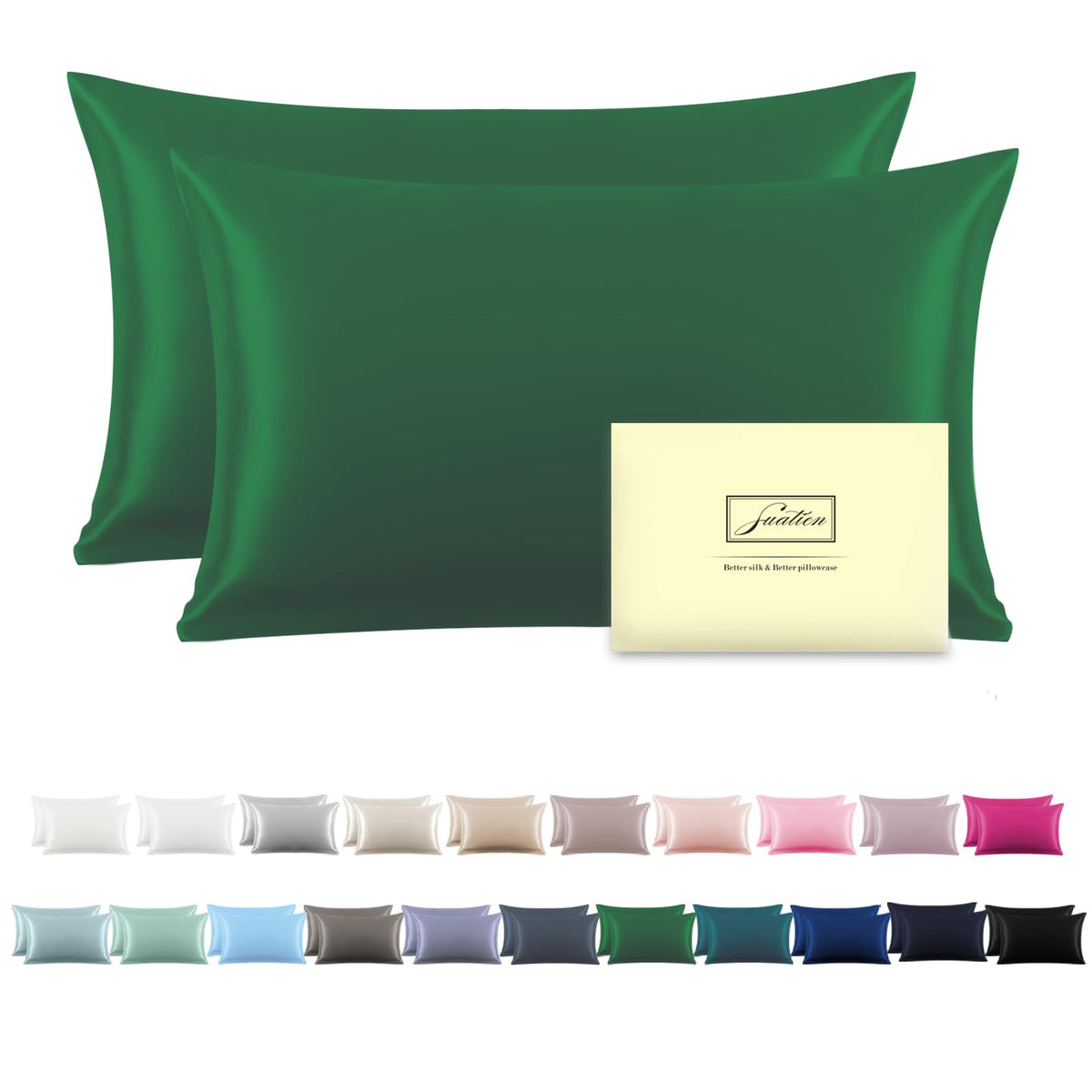 Mulberry Silk Pillowcase for Hair and Skin Standard Size 20"X 26" Pillow Case with Hidden Zipper Soft Breathable Smooth Cooling Silk Pillow Covers for Sleeping (Haze Blue,Standard,1Pcs)