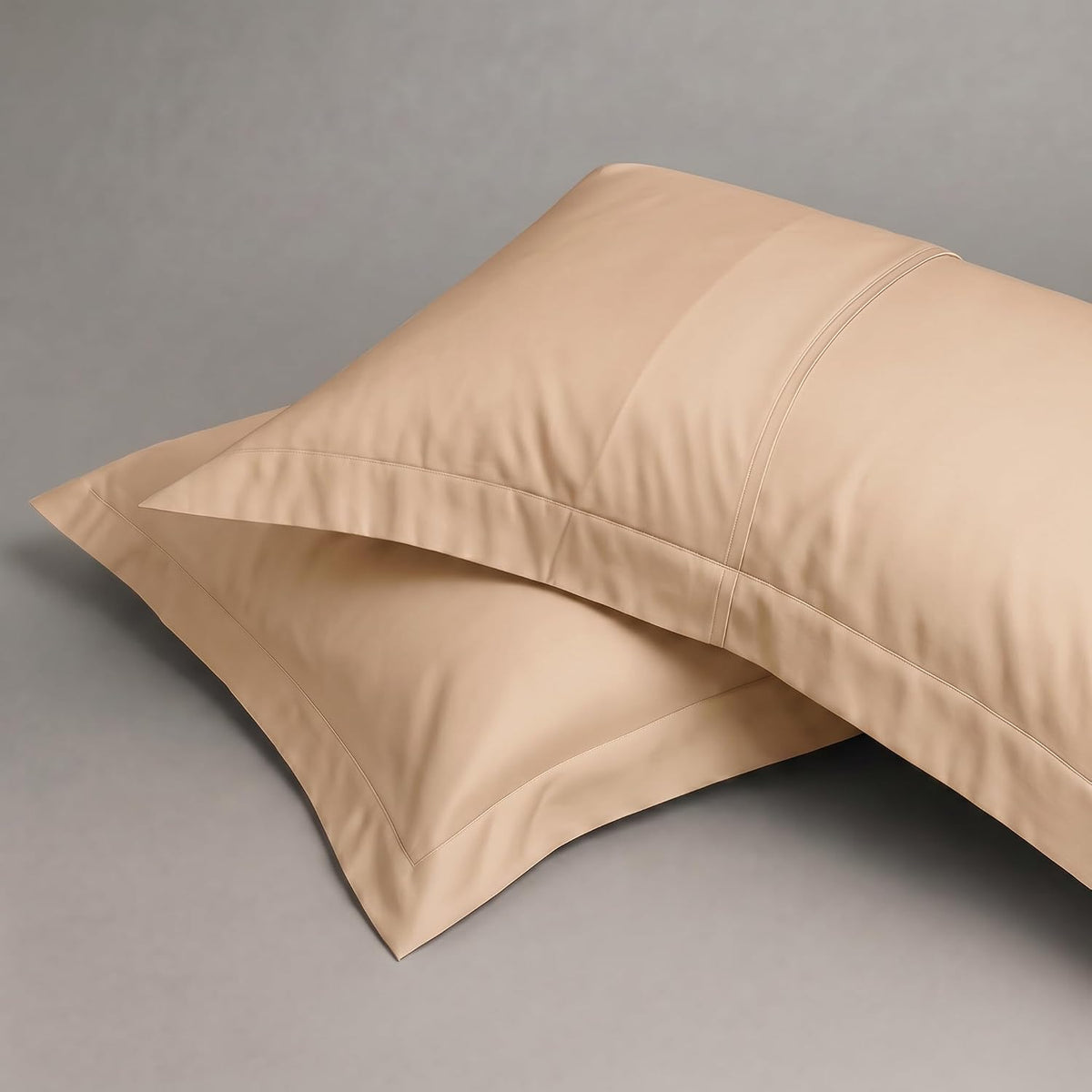 Peru Pima 285 Thread Count Percale Duvet Cover Set Full/Queen — 100% Peruvian Pima Cotton 3-Piece Bedding (1 Duvet Cover + 2 Pillowcases) — Cooling, Breathable, Crisp Hotel Quality — Latte