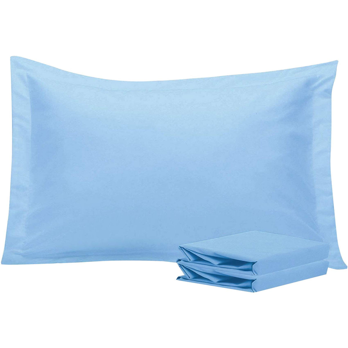 NTBAY Standard Pillow Shams, Set of 2, Microfiber, White
