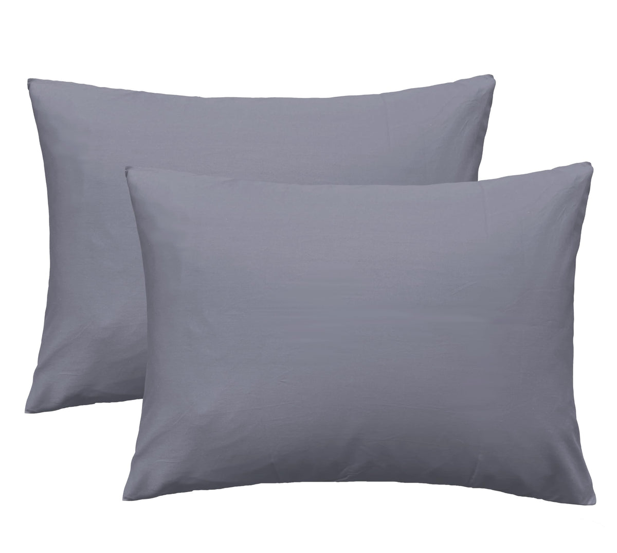 iMaylex Soft 100% Egyptian Cotton Zipper Pillow Case, Cozy and Lightweight Pillowcase, Set of 2, Navy Blue, Standard, 20" x 26"