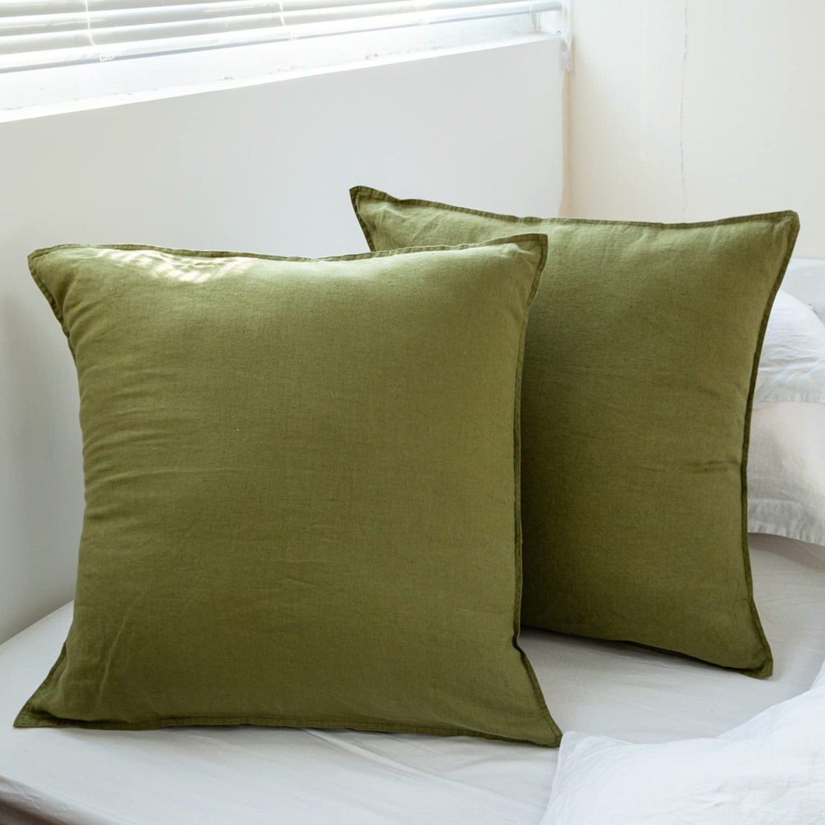Simple&Opulence 100% Linen Duvet Cover Set 3pcs Basic Style Natural French Washed Flax Solid Color Soft Breathable Farmhouse Bedding with Button Closure - Linen, King