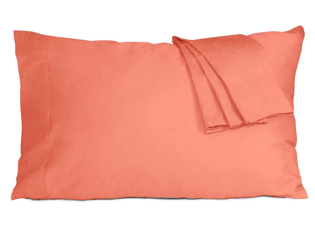 Pillow Cases Standard Queen Size 100% Cotton Percale Set of 2, White