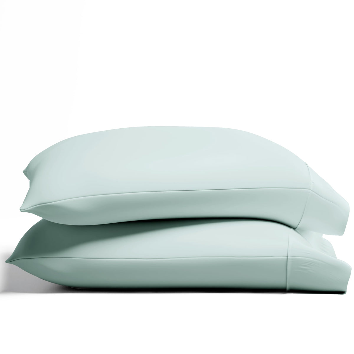 TEXAS LINEN CO. 100% Organic Cotton Percale Pillow Cases Standard/Queen Size Set of 2 - Percale Pillowcases Standard/Queen, Soft Cooling Pillow Cases for Sleeping, Cotton Pillow Covers - White