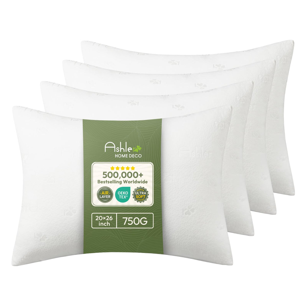 Ashler 12x20 Throw Pillows Insert Pack of 2, Lumbar Pillow