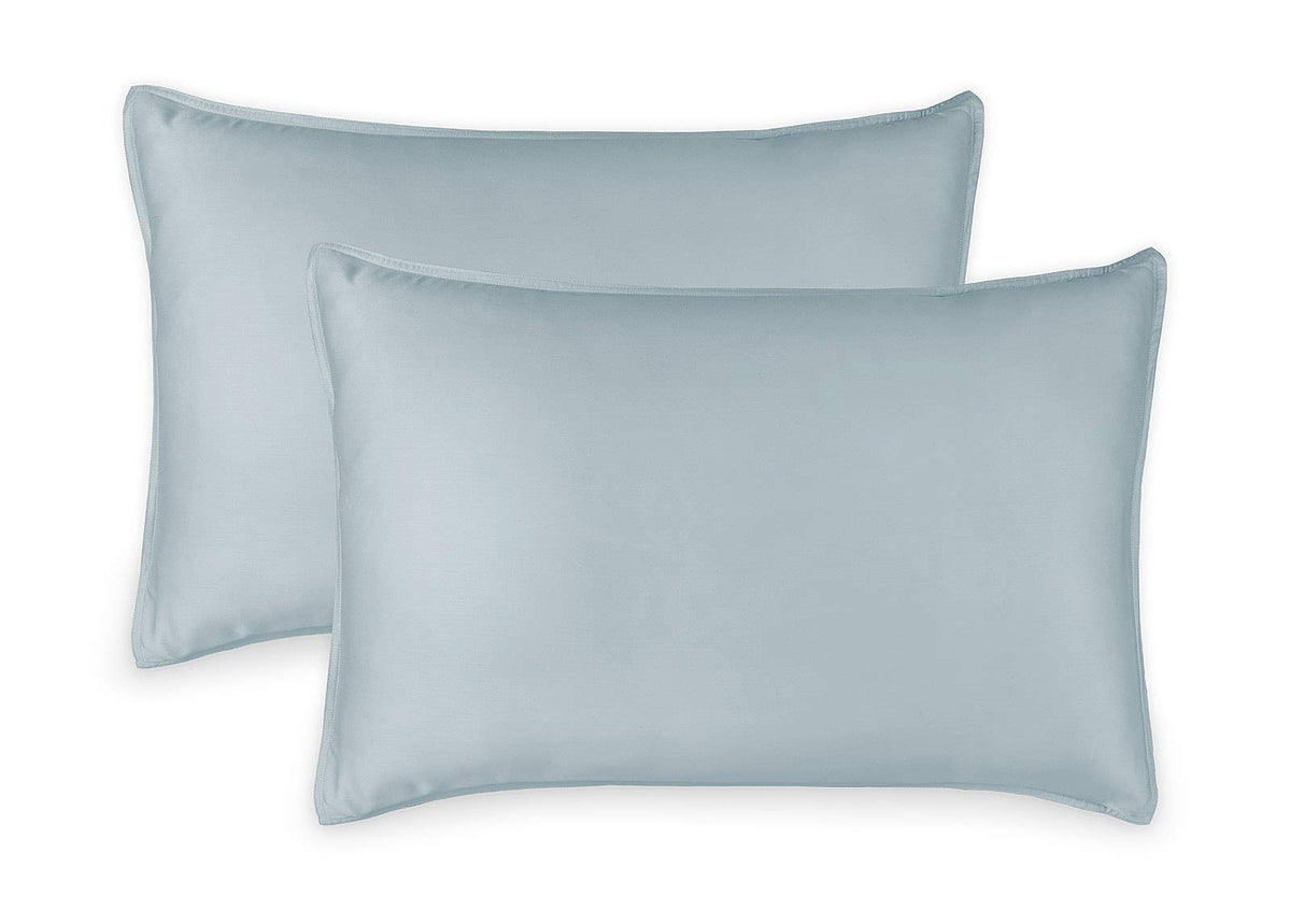 Queen Pillowcases by Pure Bamboo, Genuine 100% Organic Viscose Derived from Bamboo, Luxuriously Soft & Cooling, Double Stitching, Envelope Closure (2 Queen Pillowcases, White)