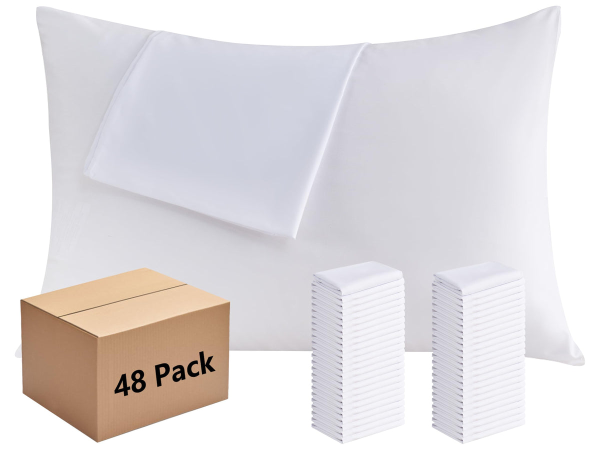 CULVE White Pillow Cases Standard 4 Pack, Microfiber Pillowcase, 20x26