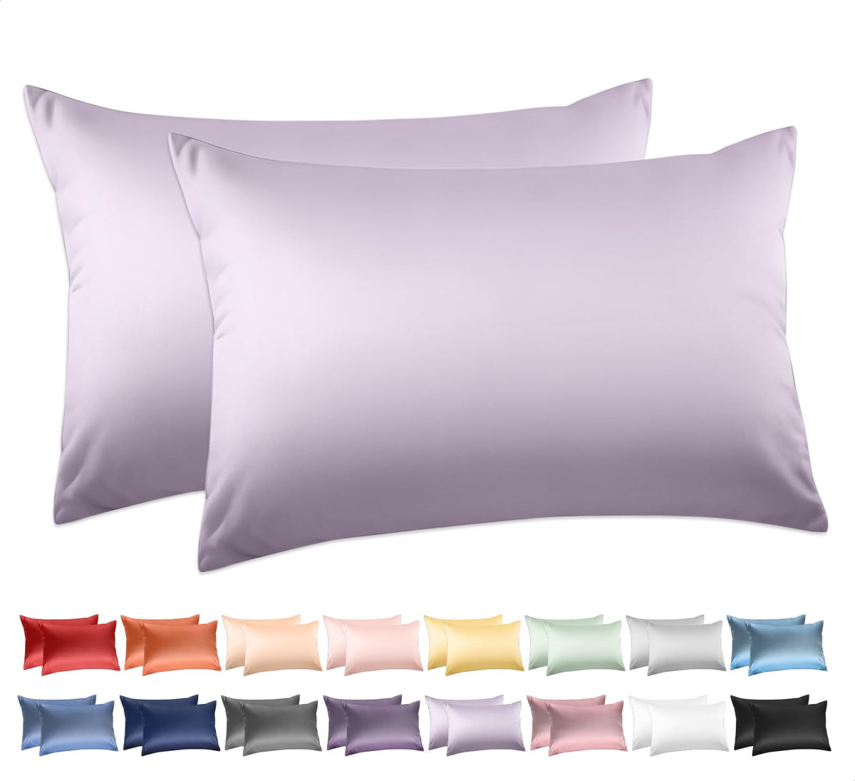 Deep Dream 100% Cotton Pillow Cases Standard Size Set of 2, 600 Thread Count Cotton Pillowcases Standard, White Pillow Cases Set of 2 with Envelop Closure, 20x26 Inches