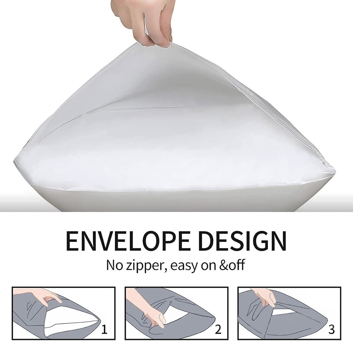 Microfiber Queen Bed Pillowcases 2 Pack, Super Soft Bed Pillow Covers Envelope Closure, Wrinkle, Fade and Stain Resistant, 20x30, Light Beige