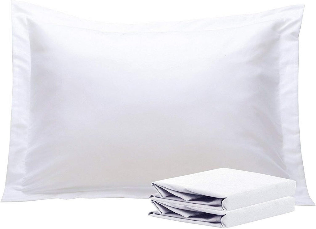 NTBAY Standard Pillow Shams, Set of 2, Microfiber, White