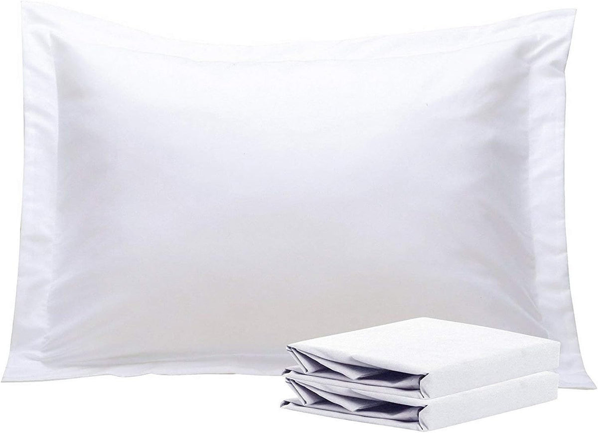NTBAY Standard Pillow Shams, Set of 2, Microfiber, White