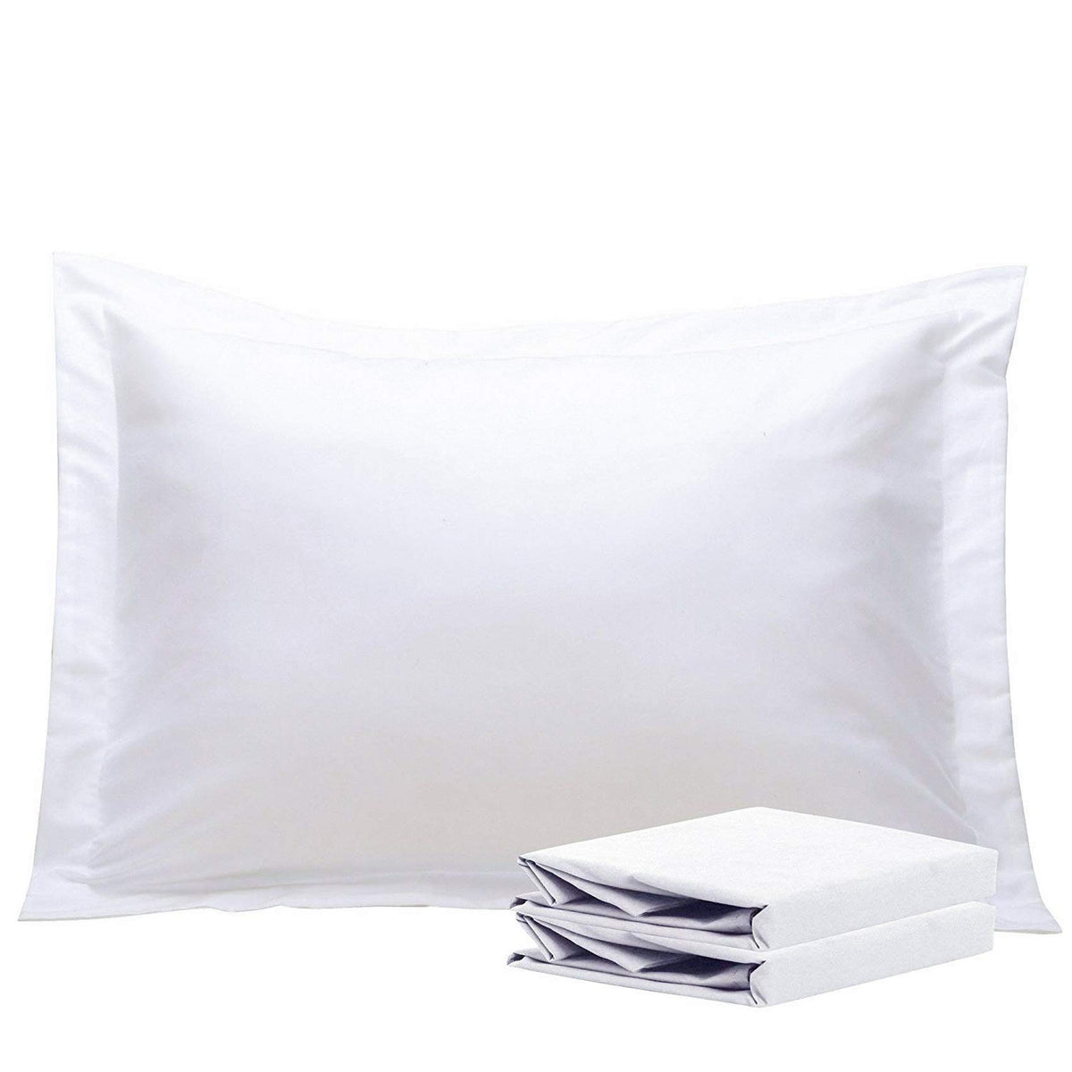 NTBAY Standard Pillow Shams, Set of 2, Microfiber, White