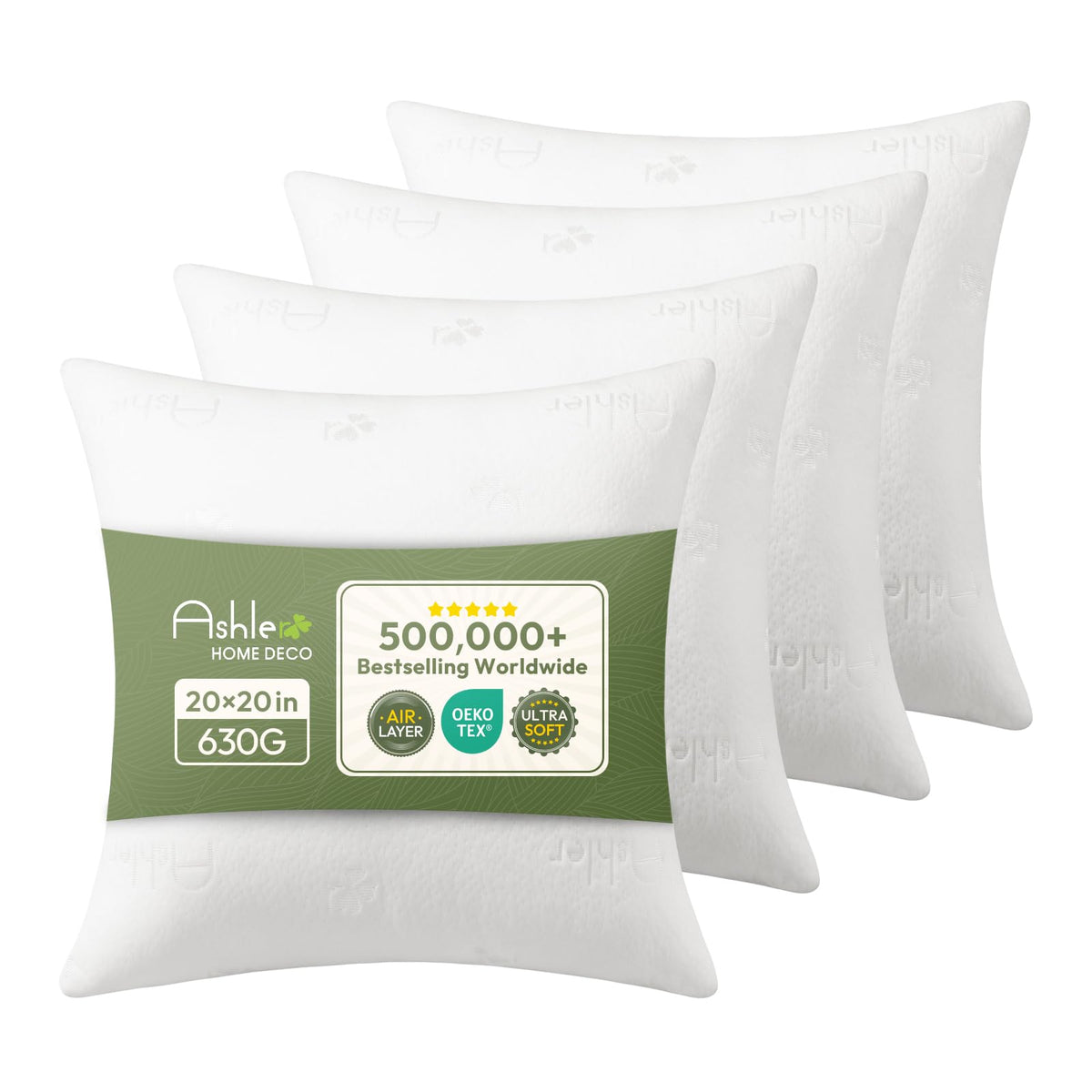 Ashler 12x20 Throw Pillows Insert Pack of 2, Lumbar Pillow