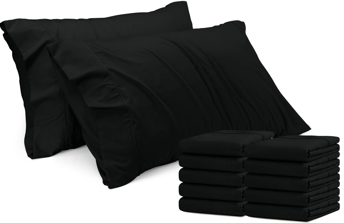 Pillow Covers Queen Size Set of 4, Soft and Comfy Pillow Cases, Grey
