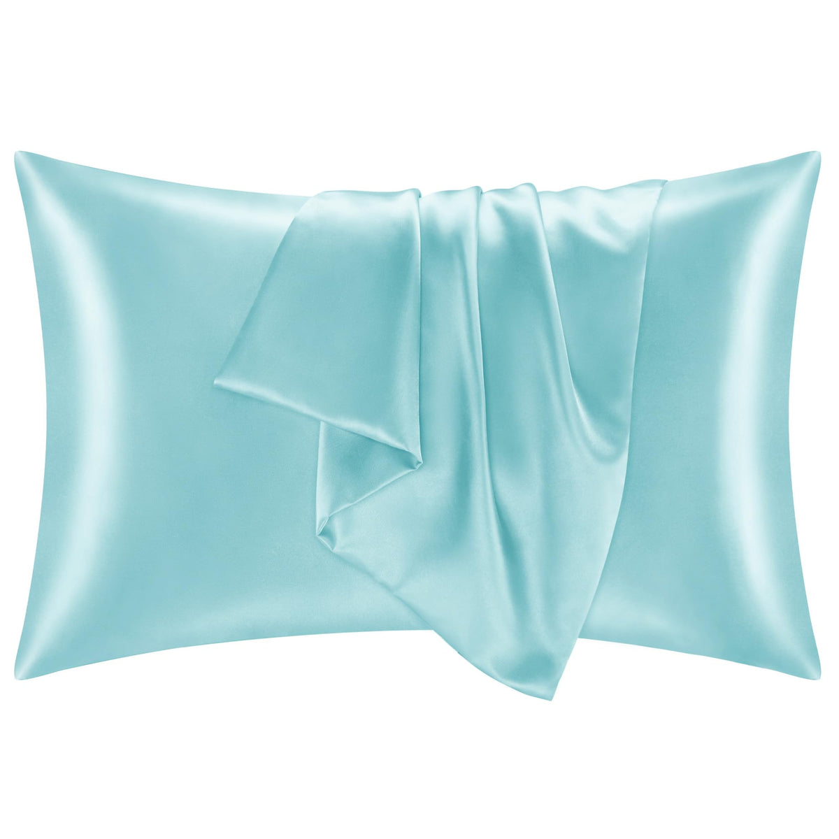 BEDELITE Satin Pillowcases, Queen Size 20x30 Inch, Dark Grey, Set of 2