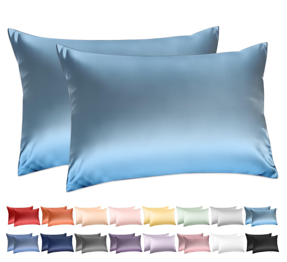 Deep Dream 100% Cotton Pillow Cases Standard Size Set of 2, 600 Thread Count Cotton Pillowcases Standard, White Pillow Cases Set of 2 with Envelop Closure, 20x26 Inches