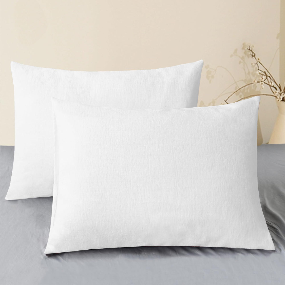 CaliTime Decorative Couch Throw Pillow Covers 18 X 18 Inches Navy Blue