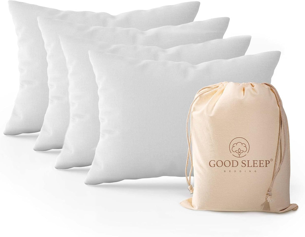 Pillow Cases Standard Size Set of 4, 800 TC, 100% Egyptian Cotton - White