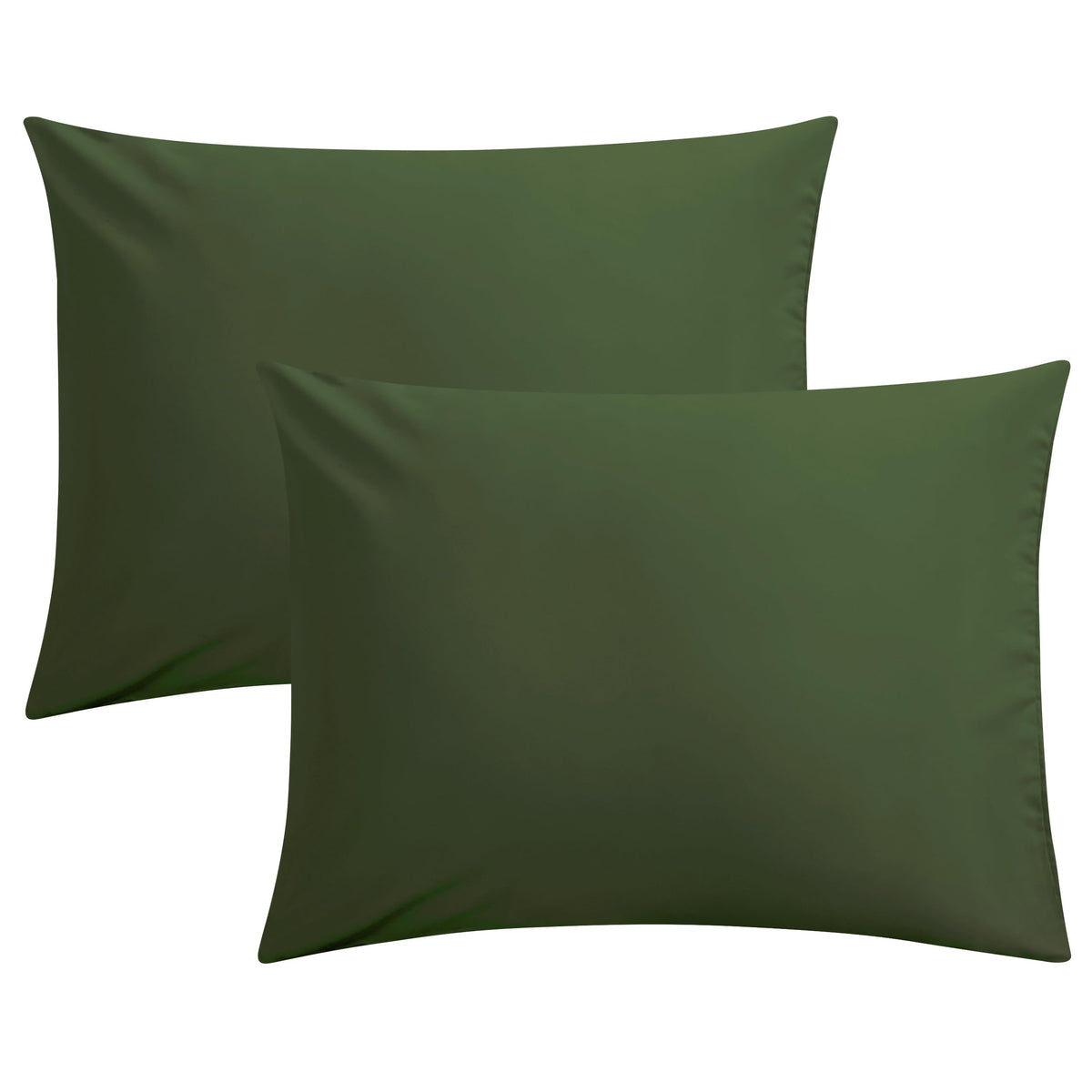 FLXXIE 2-Pack Microfiber Queen Pillow Cases, Envelope Closure, Black