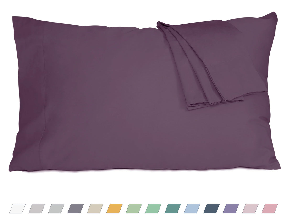 Pillow Cases Standard Queen Size 100% Cotton Percale Set of 2, White